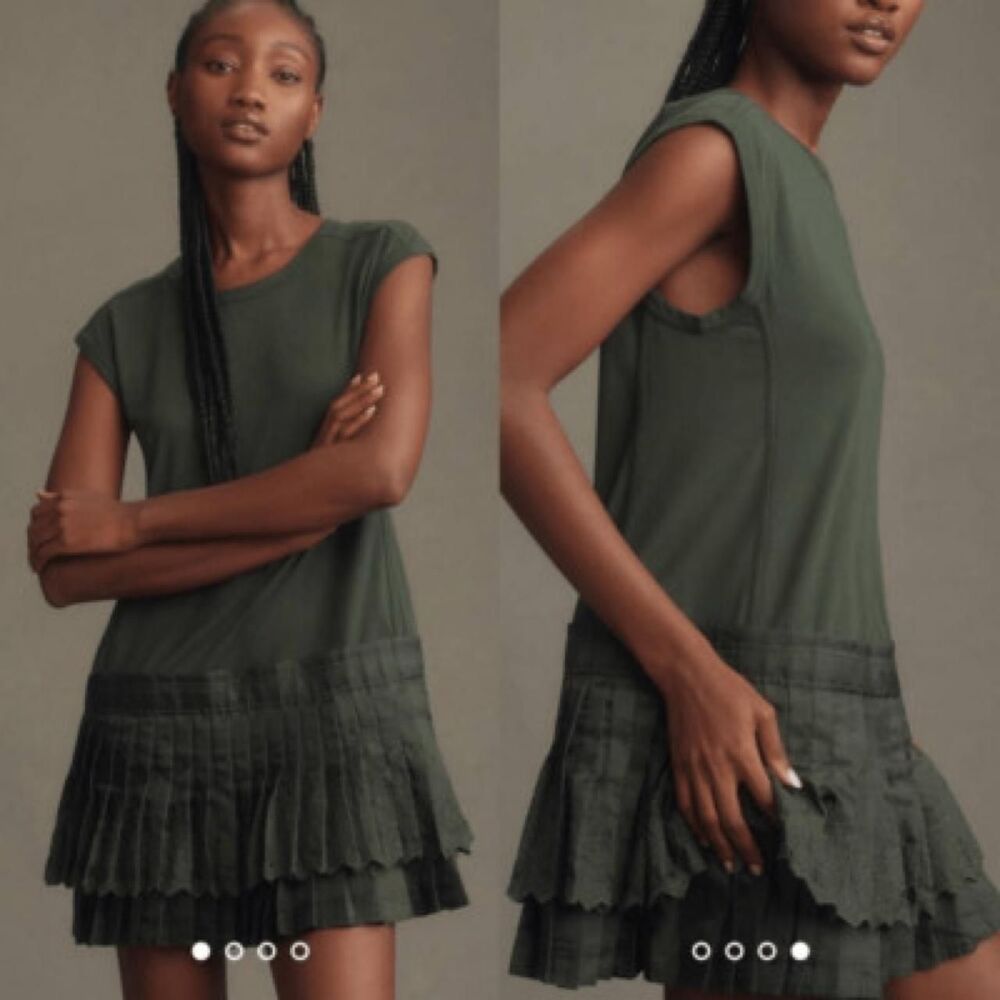 Anthropologie Women's Green Dress
